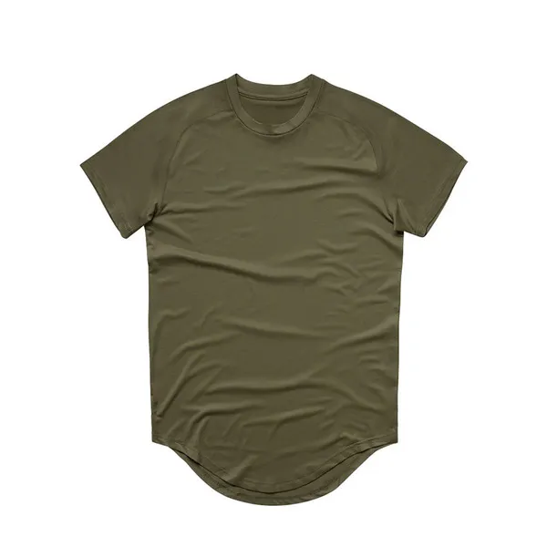LS-B0654 Blank Premium Heavyweight T-Shirt in Army Green, original product photograph