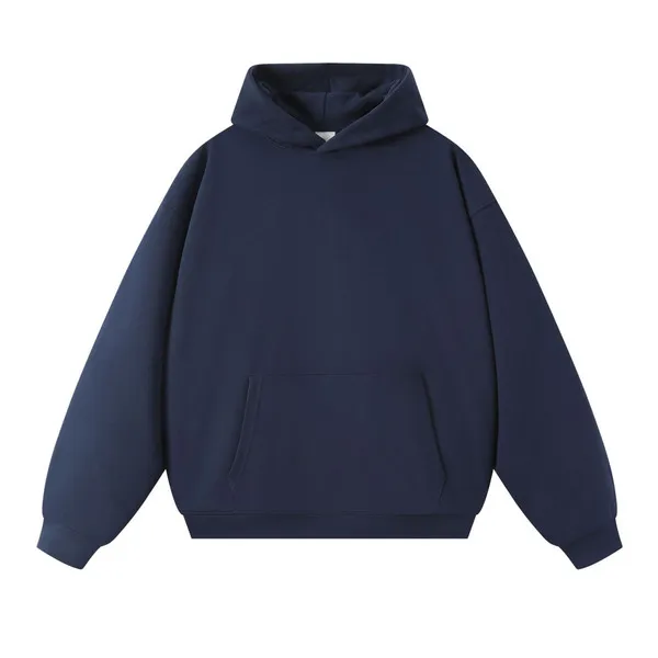LS-B0658 Blank Pullover Hoodie in Navy Blue, original product photograph