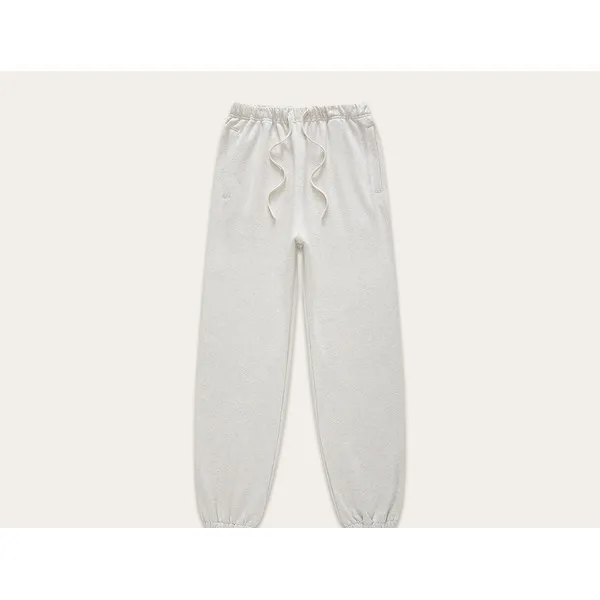 LS-B0670 440 GSM Blank Wide-Leg Joggers in Oat Ash, original product photograph