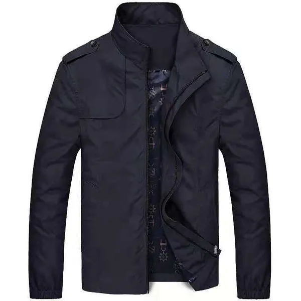 LS-B0679 Blank Varsity Bomber Jacket in Black, original product photograph