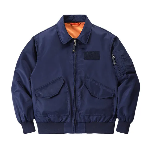 LS-B0680 Blank Lightweight Bomber Jacket in Dark Blue, original product photograph