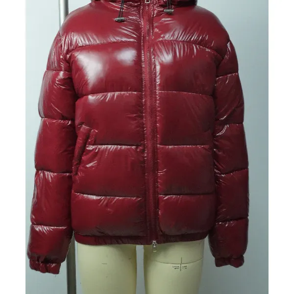 LS-B0688 Blank Padded Puffer Winter Jacket in Reddish Brown, original product photograph