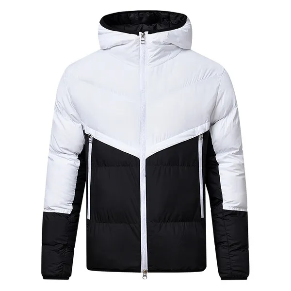 LS-B0692 Blank Padded Puffer Winter Jacket in White, original product photograph