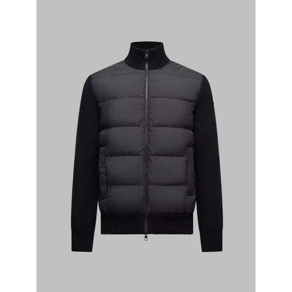 LS-B0693 Blank Padded Puffer Winter Jacket in Black, original product photograph