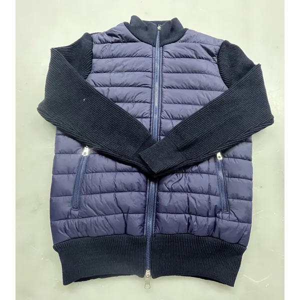 LS-B0695 Blank Padded Puffer Winter Jacket in Navy Blue, original product photograph