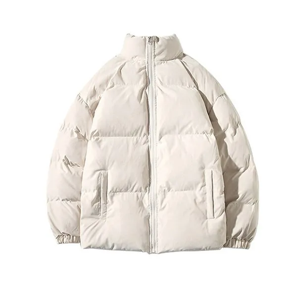 LS-B0696 Blank Padded Puffer Winter Jacket in Off-White, original product photograph