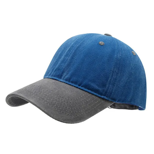LS-B0704 Blank Adjustable Baseball Cap in Blue Gray Eaves, original product photograph