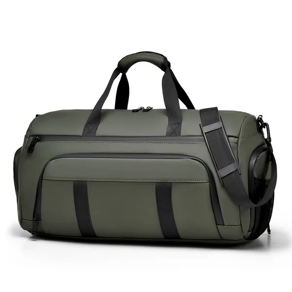 LS-B0711 Blank Premium Nylon Carry Bag in Green, original product photograph