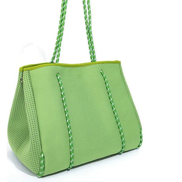 LS-B0712 Blank Structured EVA Tote Bag in Green, original product photograph