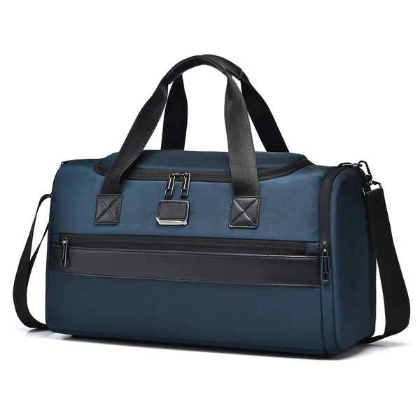 LS-B0715 Blank Premium Nylon Carry Bag in Blue, original product photograph