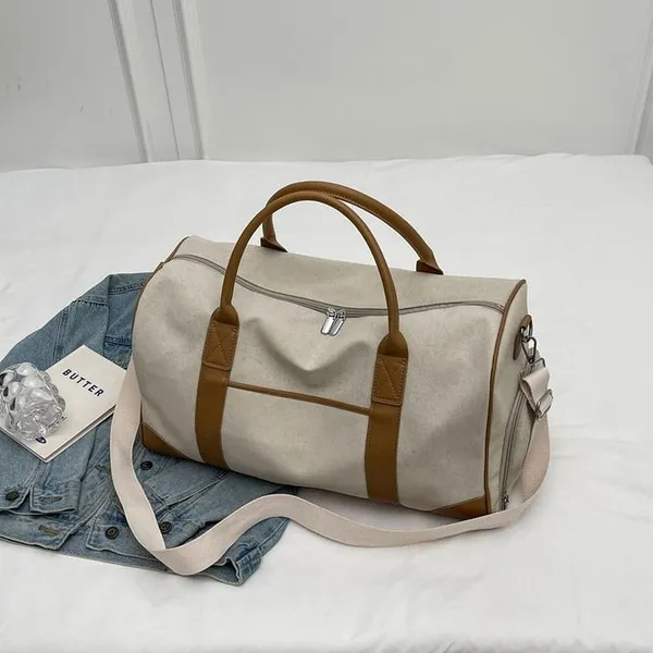 LS-B0717 Blank Premium Canvas Carry Bag in Off White, original product photograph