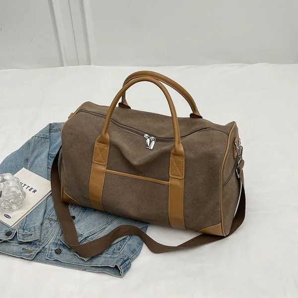 LS-B0717 Blank Premium Canvas Carry Bag in Brown, original product photograph