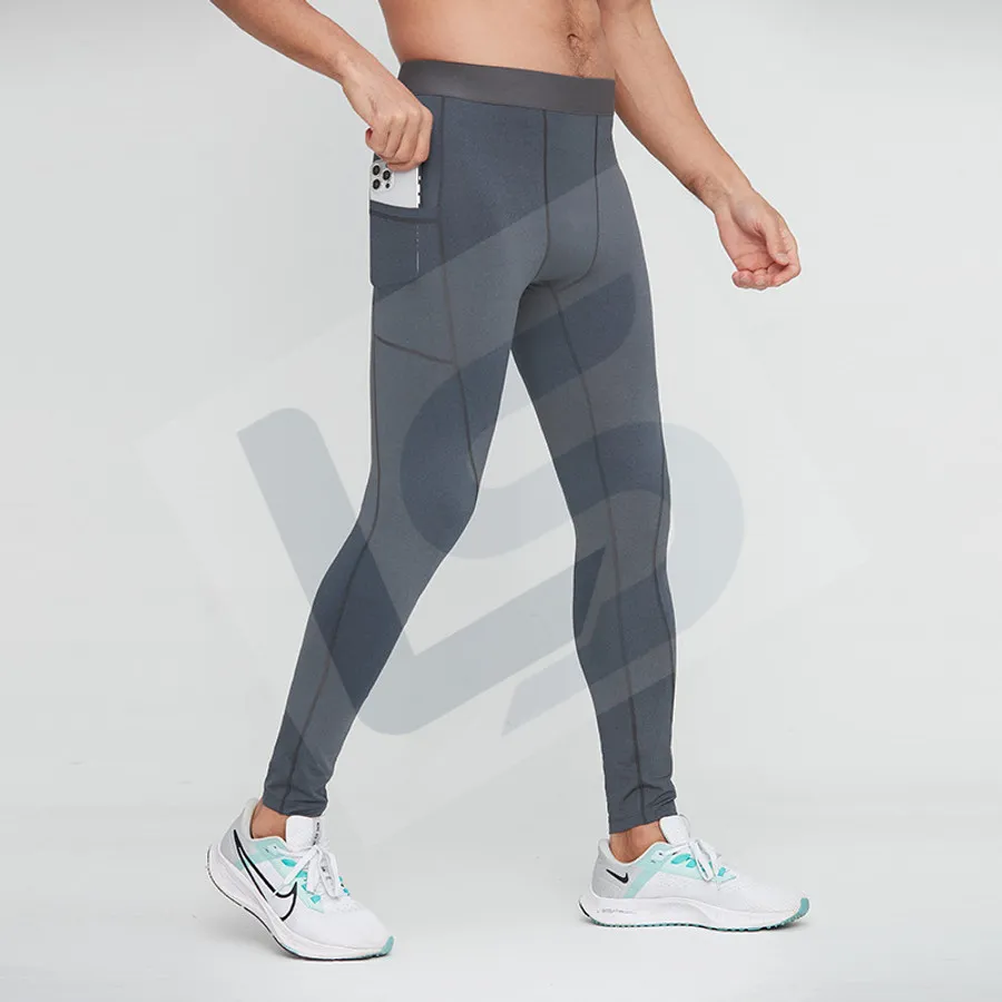 LS-B0730 Men's Running Tights in Grey Variant 2, original product photograph