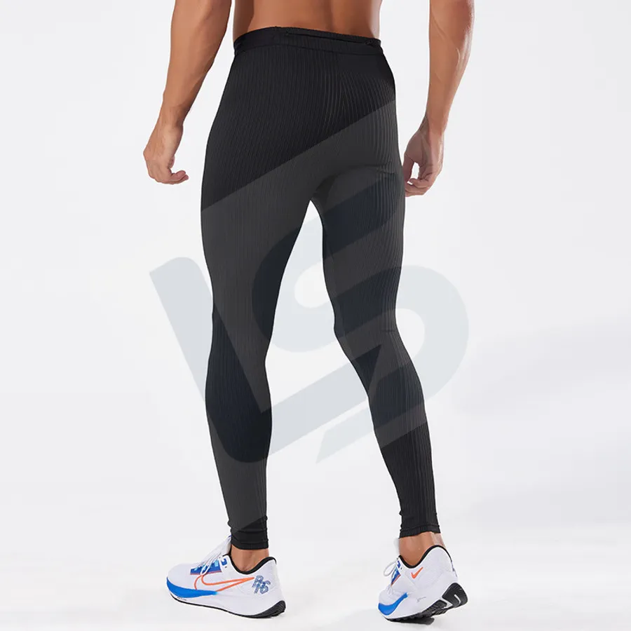 LS-B0731 Unisex Running Tights in Black Variant 1, original product photograph