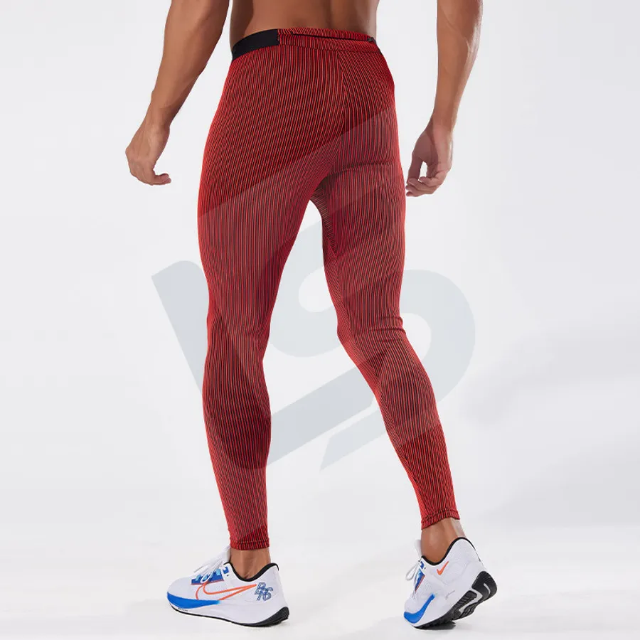 LS-B0731 Unisex Running Tights in Red Variant 1, original product photograph