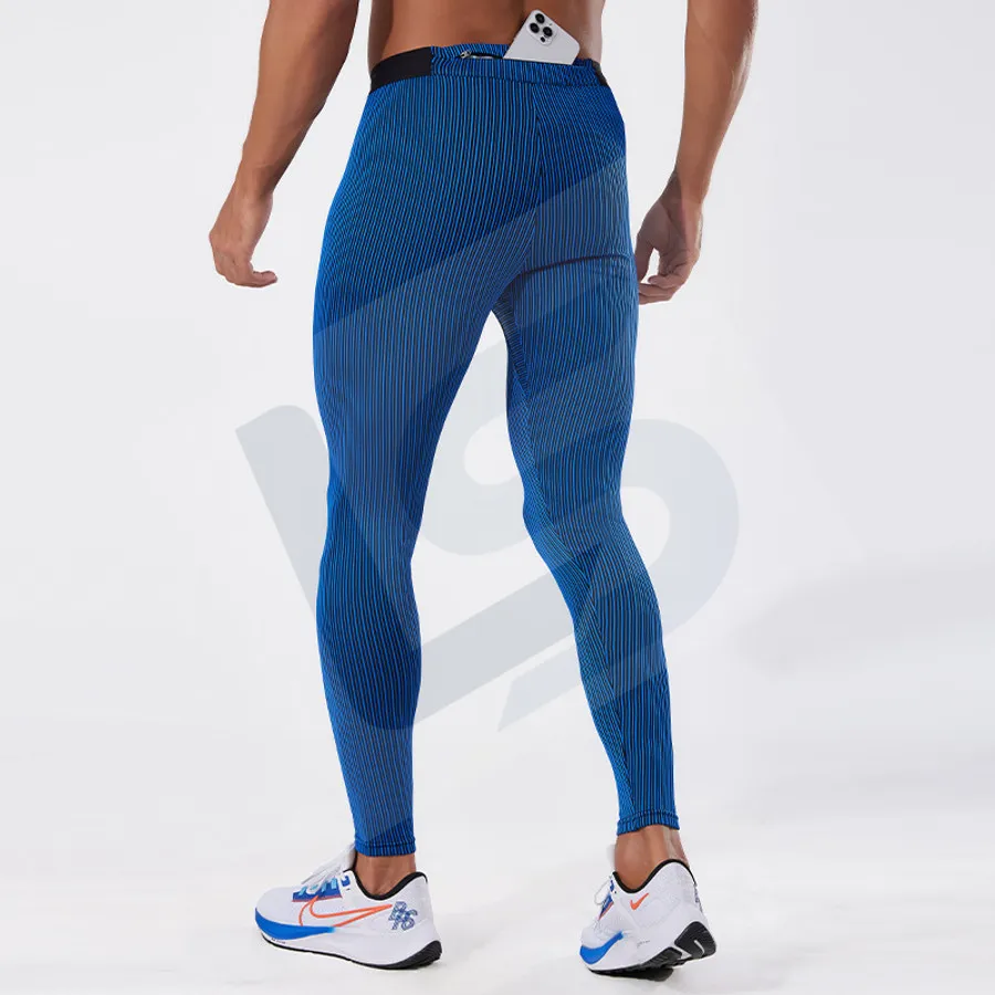 LS-B0731 Unisex Running Tights in Navy Variant 1, original product photograph