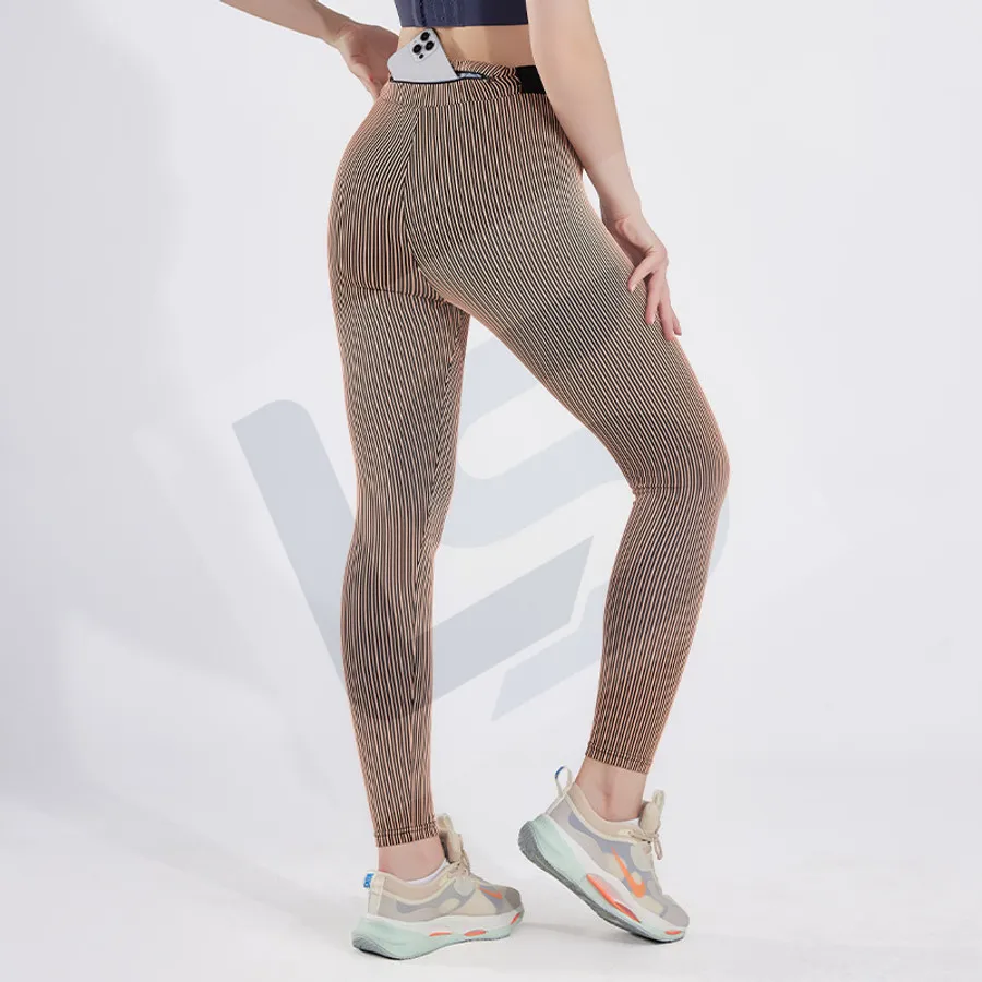 LS-B0731 Unisex Running Tights in Yellow Variant 2, original product photograph