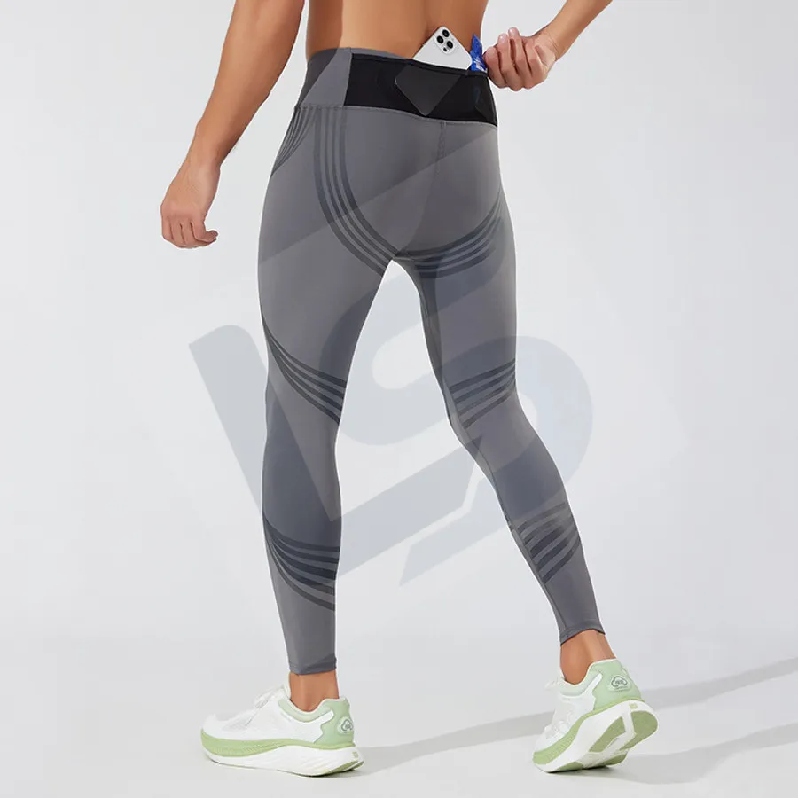 LS-B0733 Unisex Running Tights in Grey Variant 1, original product photograph