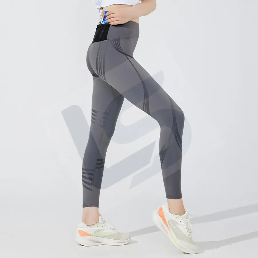 LS-B0733 Unisex Running Tights in Grey Variant 2, original product photograph