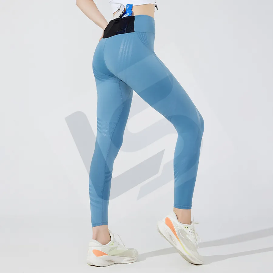 LS-B0733 Unisex Running Tights in Blue Variant 2, original product photograph