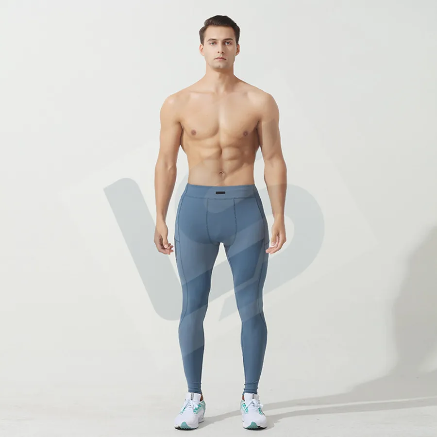 LS-B0734 Men's Running Tights in Blue, original product photograph