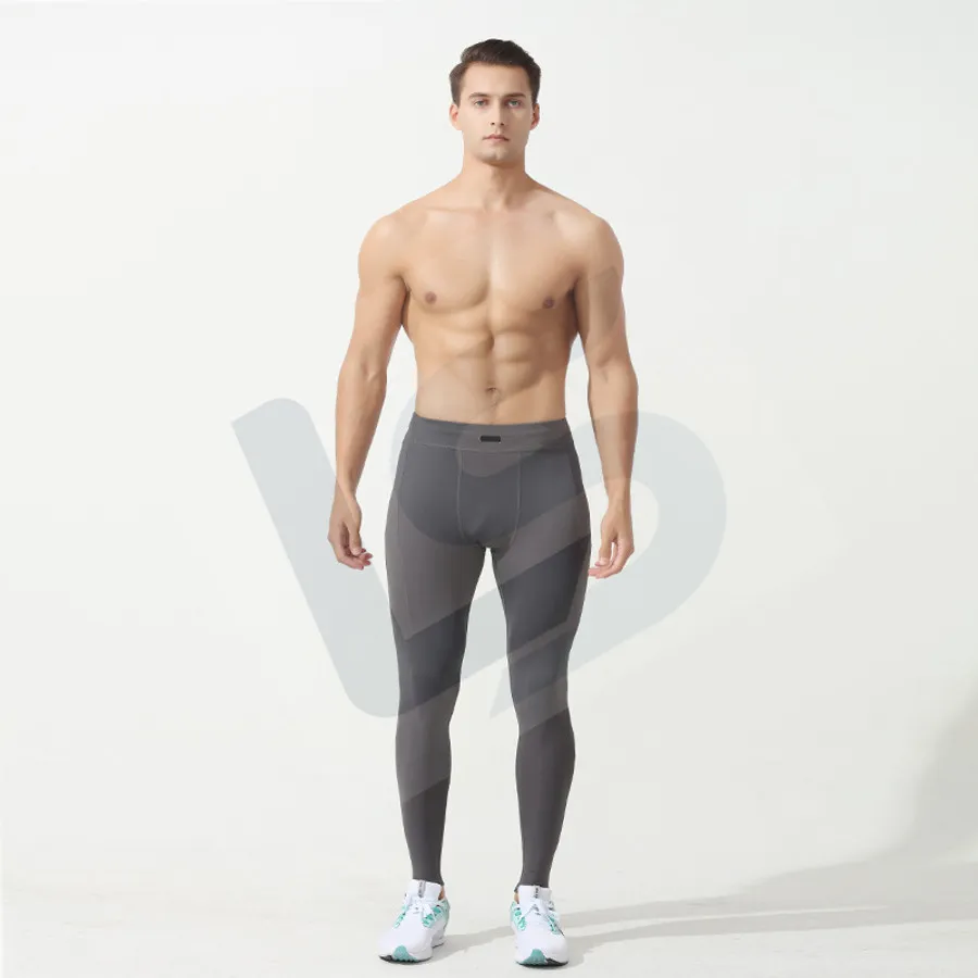 LS-B0734 Men's Running Tights in Grey, original product photograph