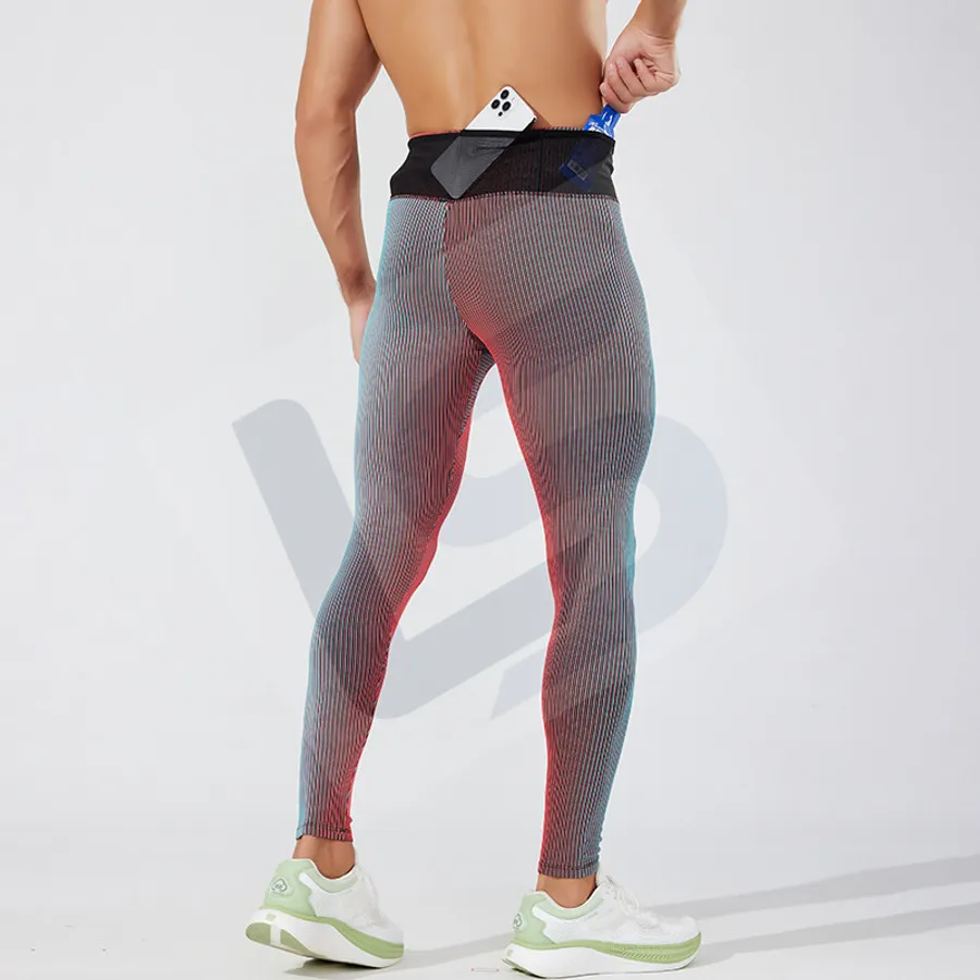 LS-B0735 Unisex Running Tights in Red Variant 1, original product photograph