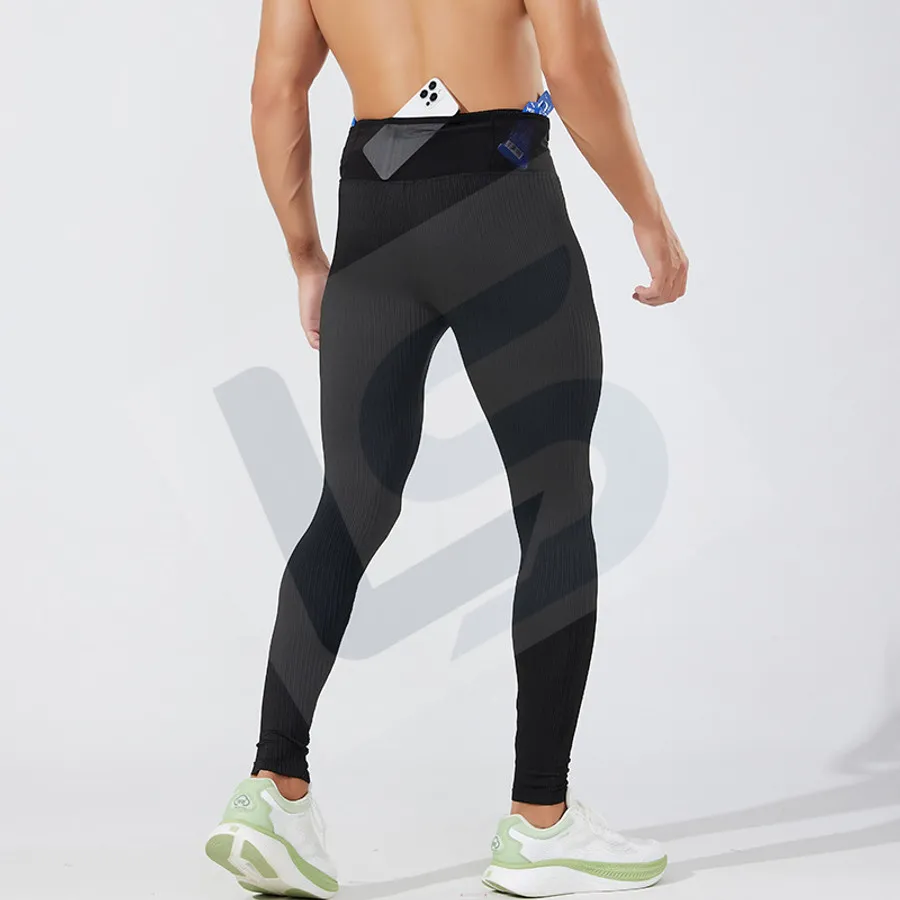 LS-B0735 Unisex Running Tights in Black Variant 1, original product photograph
