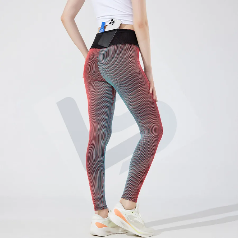 LS-B0735 Unisex Running Tights in Red Variant 2, original product photograph