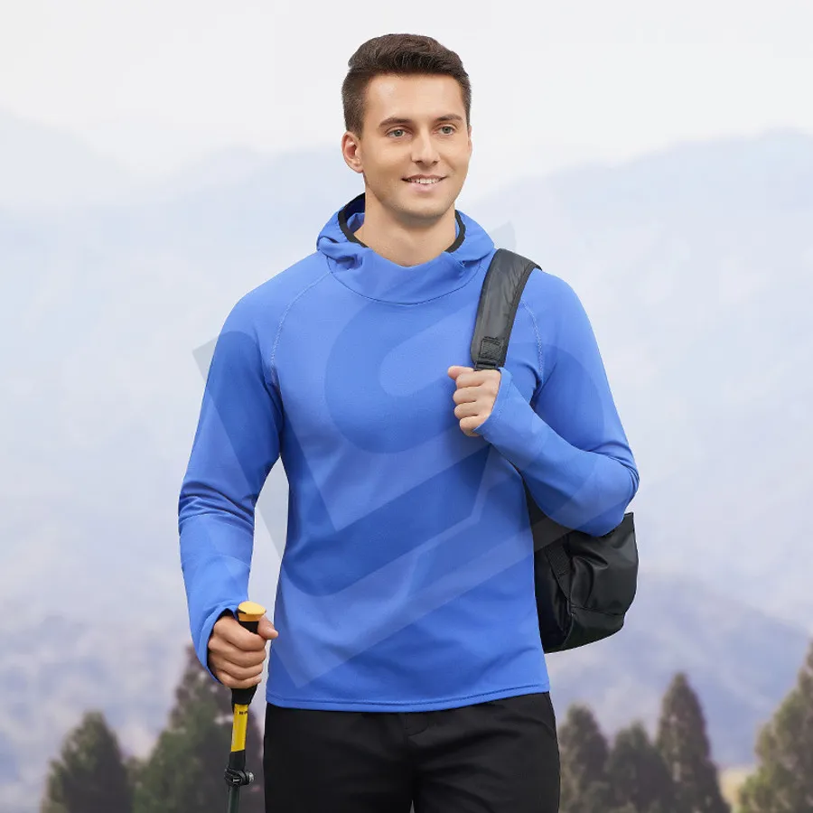 LS-B0739 Men's Running Hoodie in Purple, original product photograph