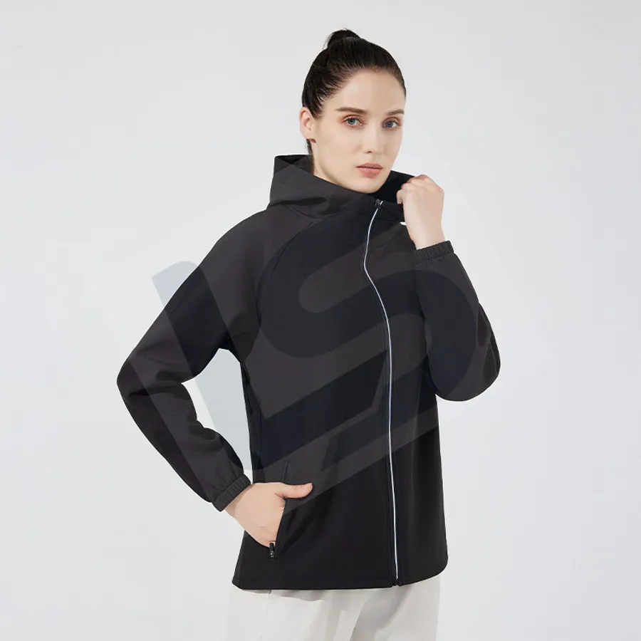 LS-B0742 Unisex Running Hoodie in Black Variant 2, original product photograph