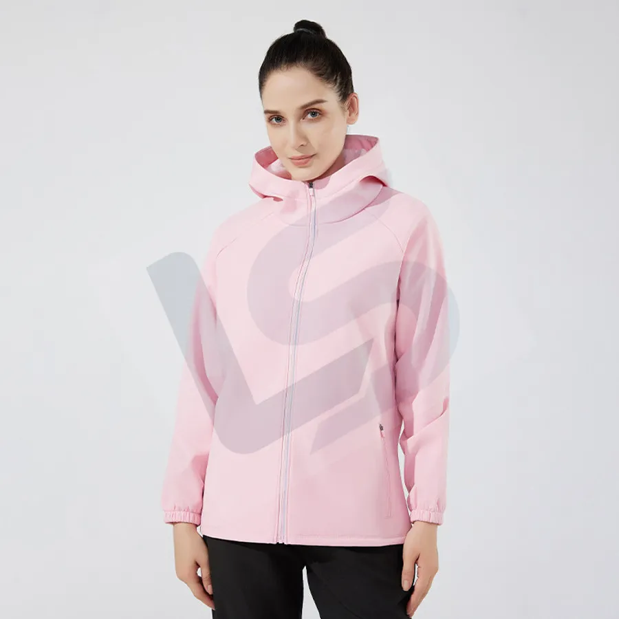 LS-B0742 Unisex Running Hoodie in Pink, original product photograph