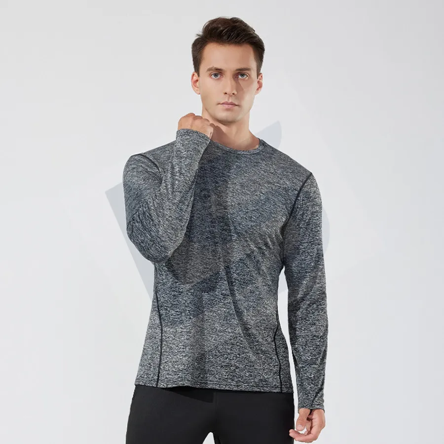 LS-B0744 Unisex Running Mid-Layer Top in Grey Variant 1, original product photograph