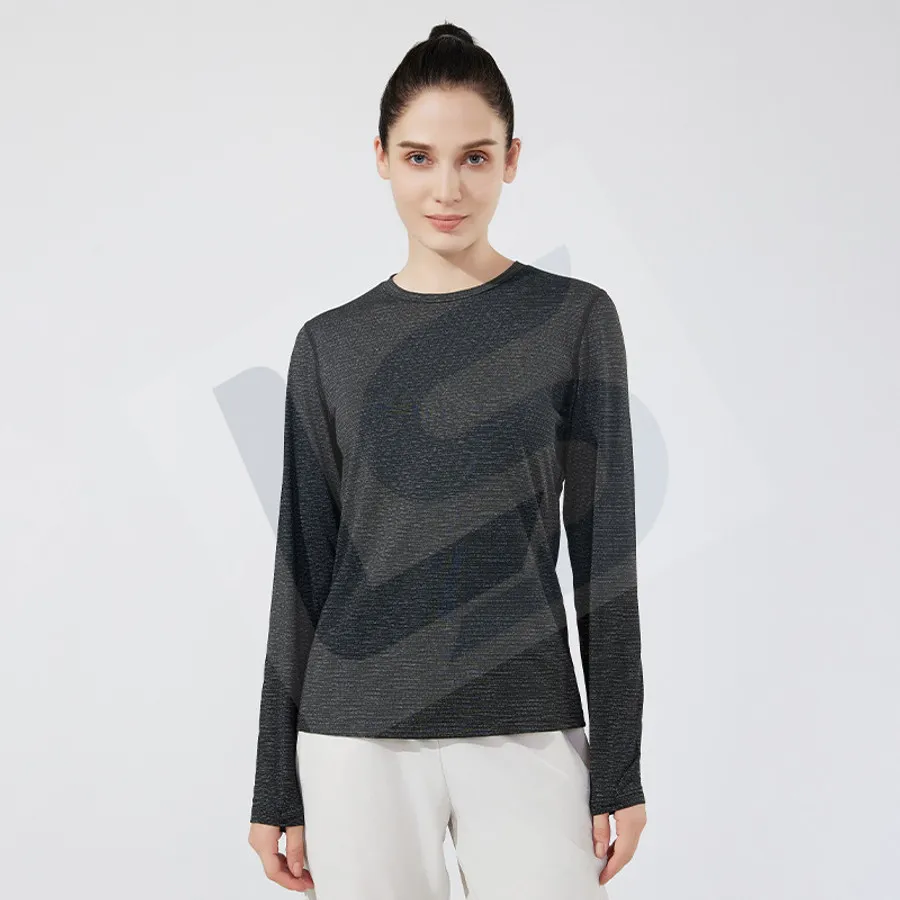 LS-B0744 Unisex Running Mid-Layer Top in Black Variant 2, original product photograph