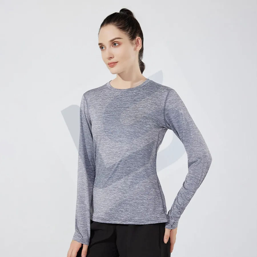LS-B0744 Unisex Running Mid-Layer Top in Grey Variant 4, original product photograph