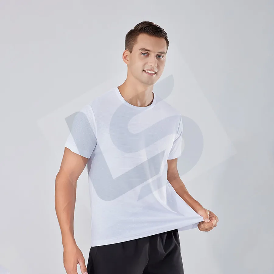 LS-B0745 Unisex Running T-Shirt in White Variant 1, original product photograph