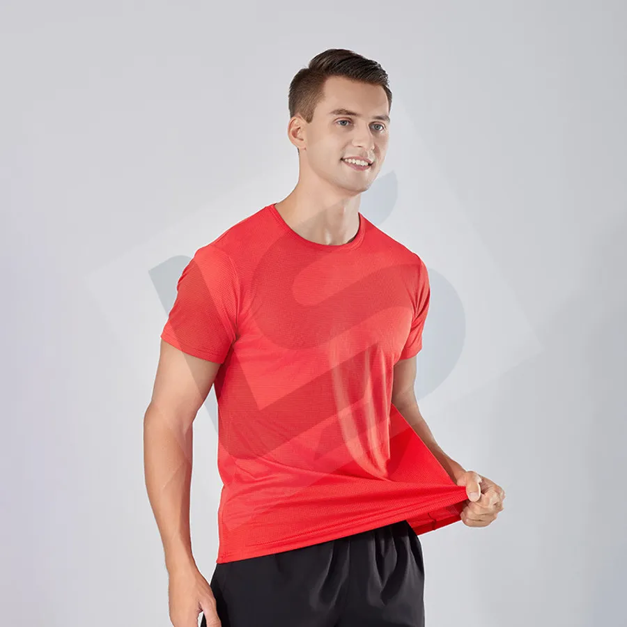 LS-B0745 Unisex Running T-Shirt in Red Variant 1, original product photograph