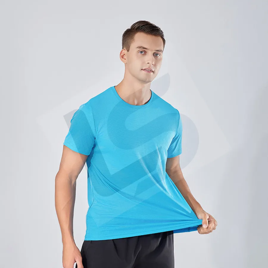LS-B0745 Unisex Running T-Shirt in Blue Variant 1, original product photograph