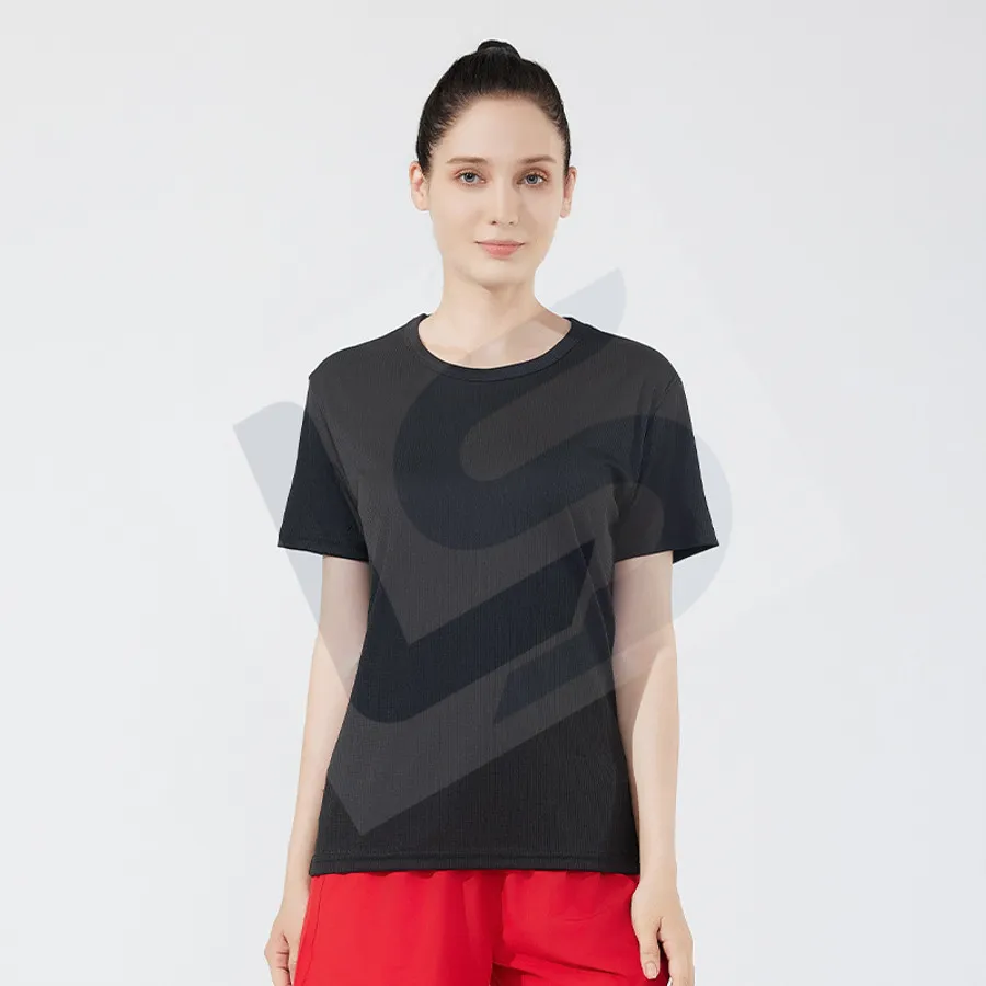 LS-B0745 Unisex Running T-Shirt in Black Variant 2, original product photograph