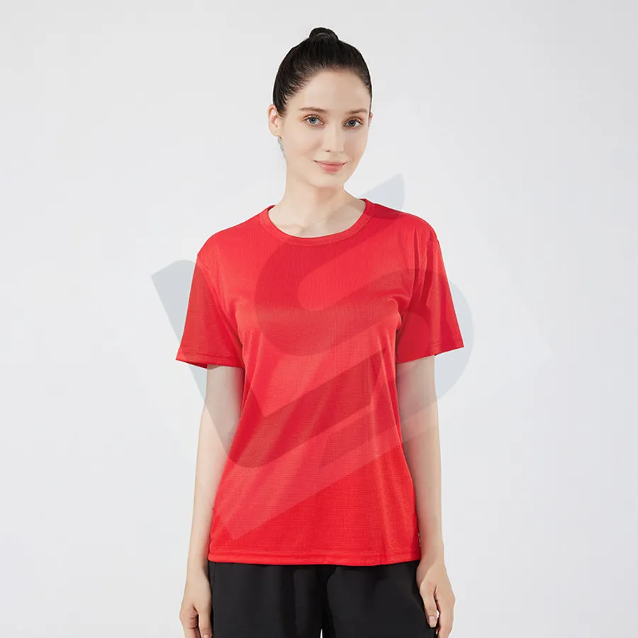 LS-B0745 Unisex Running T-Shirt in Red Variant 2, original product photograph