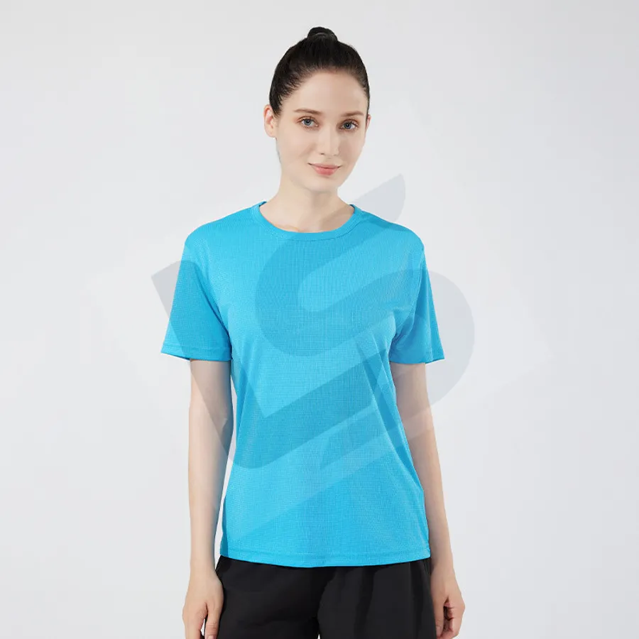 LS-B0745 Unisex Running T-Shirt in Blue Variant 2, original product photograph