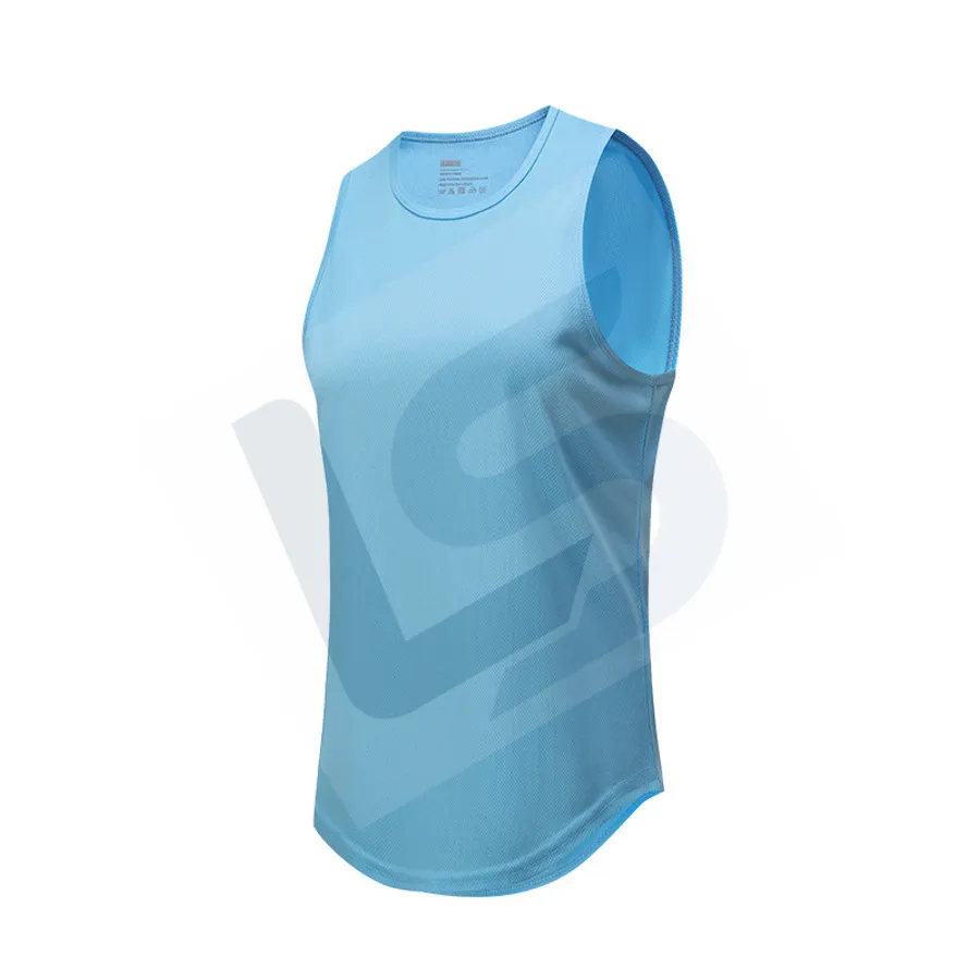 LS-B0746 Men's Running Singlet in Blue, original product photograph