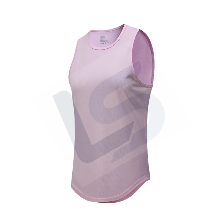 LS-B0749 Women's Running Singlet in Pink, original product photograph