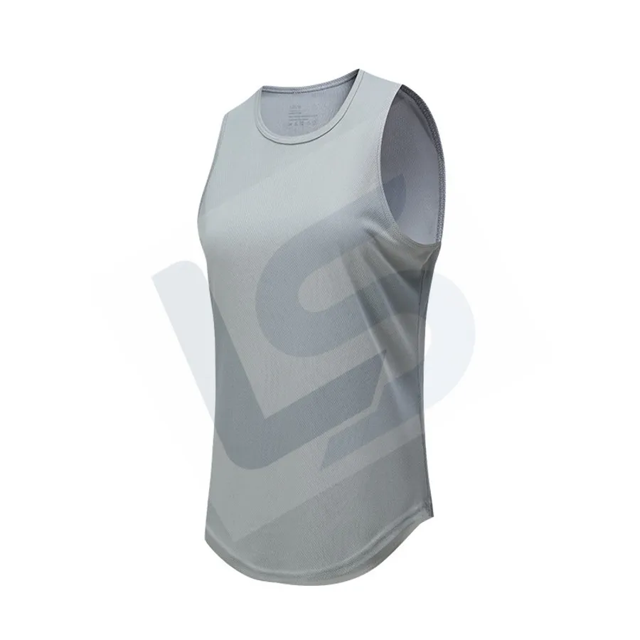 LS-B0749 Women's Running Singlet in Grey, original product photograph