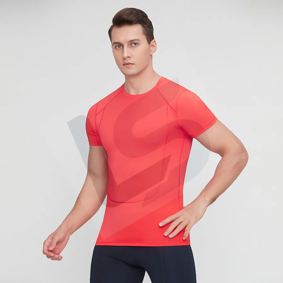 LS-B0751 Men's Running T-Shirt in Red Variant 1, original product photograph