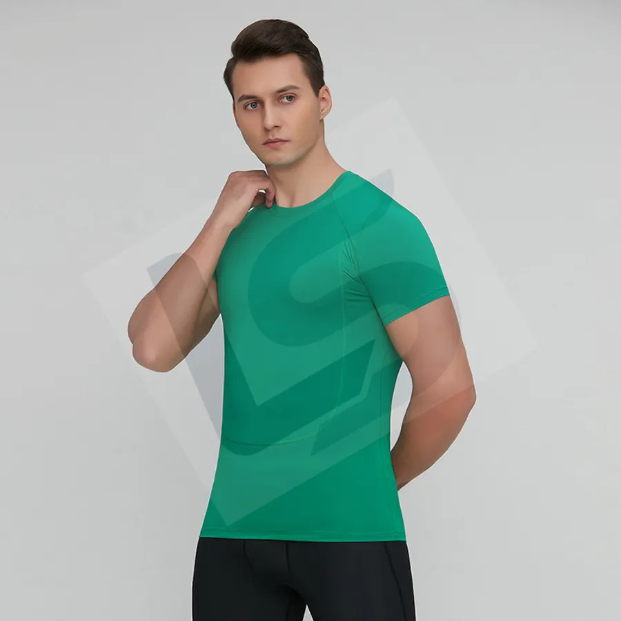 LS-B0751 Men's Running T-Shirt in Green Variant 1, original product photograph