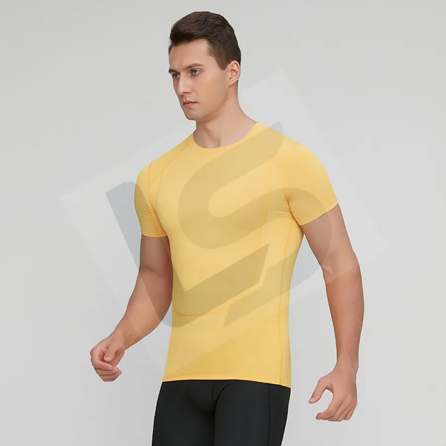 LS-B0751 Men's Running T-Shirt in Yellow, original product photograph