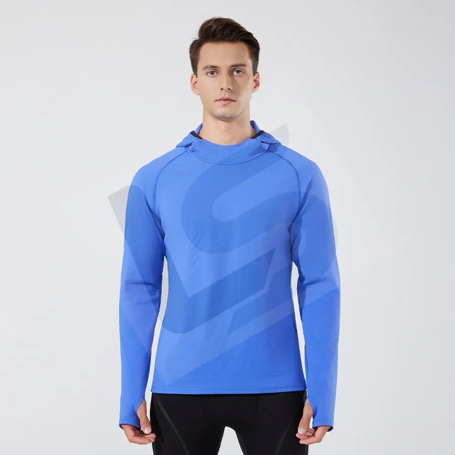 LS-B0762 Unisex Running Jacket in Blue Variant 1, original product photograph