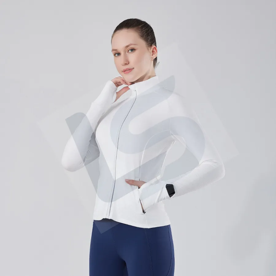 LS-B0764 Women's Running Jacket in White, original product photograph