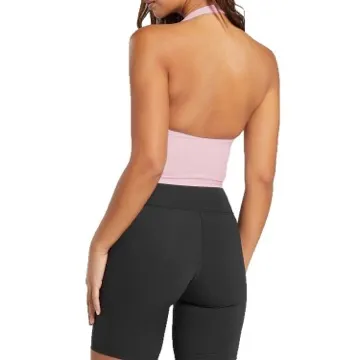 LS-B0897 Women's Padded Sports Tank in Pink, original product photograph